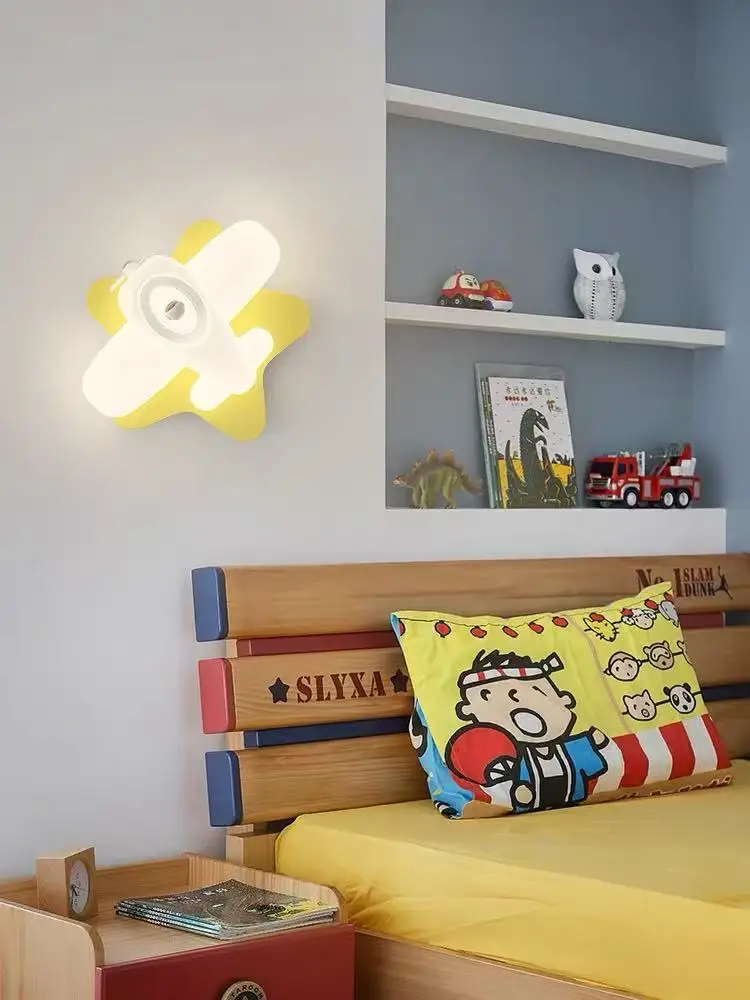 

Creamy Style Creative All Spectrum Wall Lamps Romantic Airplane Art Lovely Lights for Living Room Home Decoration Chandeliers