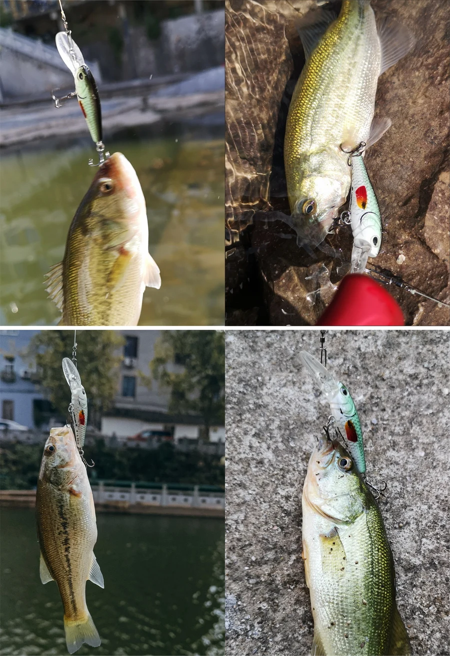 1Pcs Schwimmende Angeln Lockt Minnow Harten Köder 40mm 3g Hochfrequenz Schaukel Wobbler Crankbait Karpfen Barsch stecker Angelgerät – Detail 8