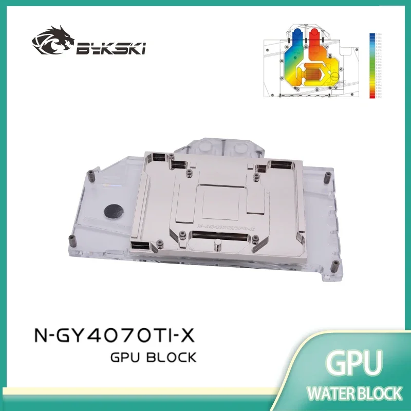 Bykski GPU Block for Galax RTX 4070 Ti Super EX  White / Metal Master OC / EX Gamer V2 Video Card Water Cooling N-GY4070TI-X