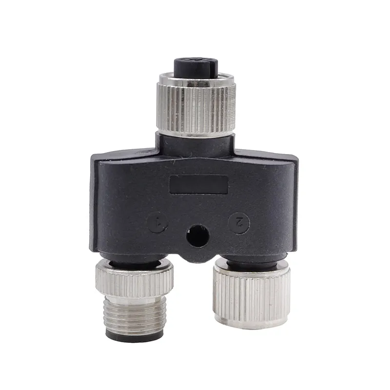 M12 Sensor Connector Male Female Plug Y Shaped Conversion Plug 4 5 8 pin Waterproof Connectors