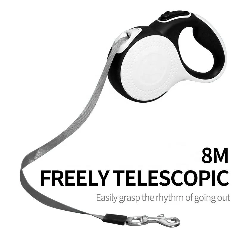 8M Heavy-Duty Retractable Pet Leash With Quick-Release Anti-Pull Design, Solid Reflective Safety Leash For Durable Use