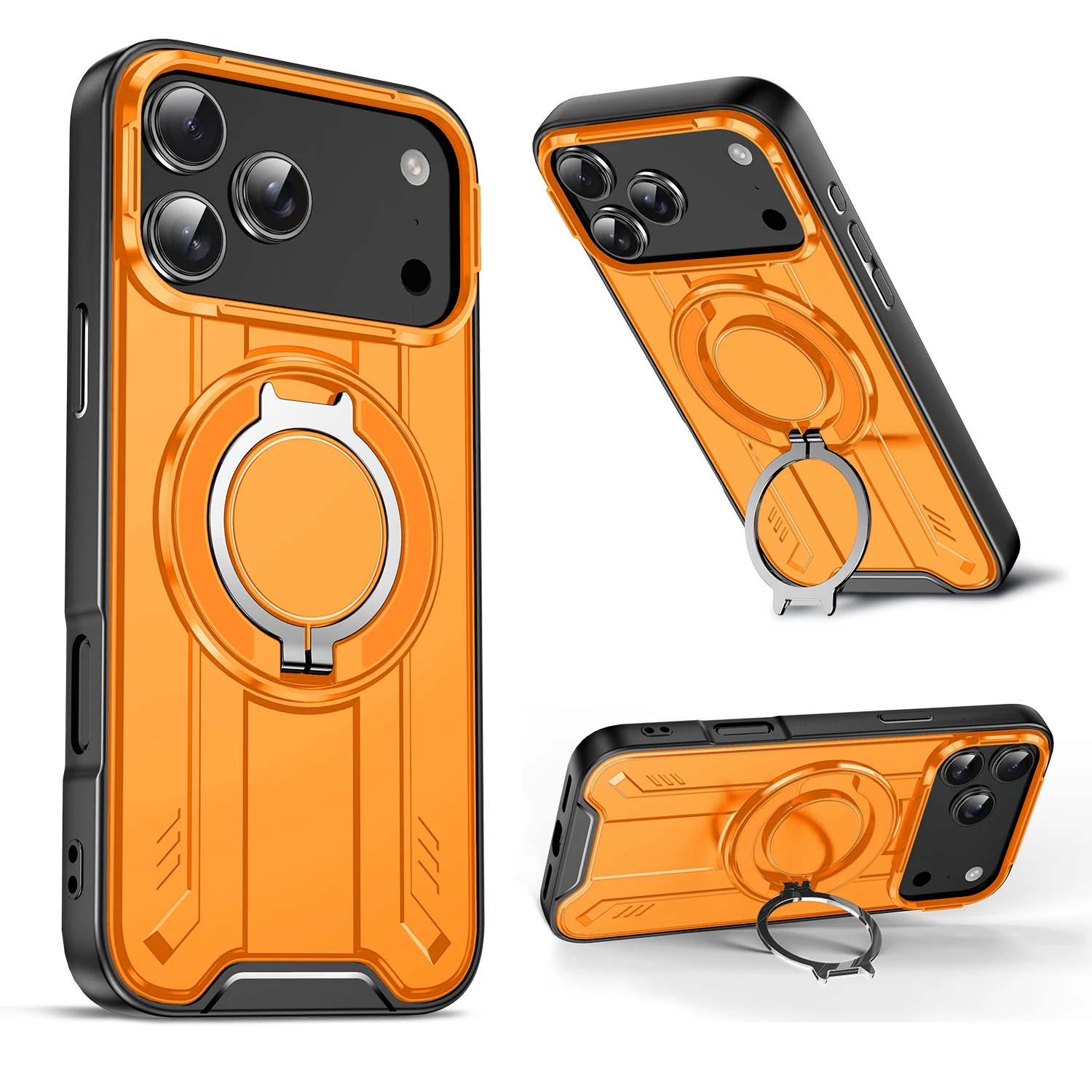 360 °   Rotate Stand Magnetische Handyhülle für Apple IPhone 17 16e 16 15 14 13 12 11 Pro Max Plus Air Wireless Charge Armor Cover