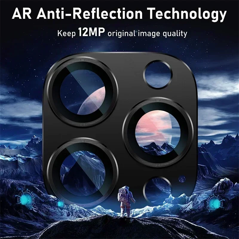 Protector de Metal para cámara de teléfono móvil, cubierta de lente de vidrio templado para IPhone15, 14 Pro Max, 13 Mini Plus, 15Pro, 14 Pro, 13Pro