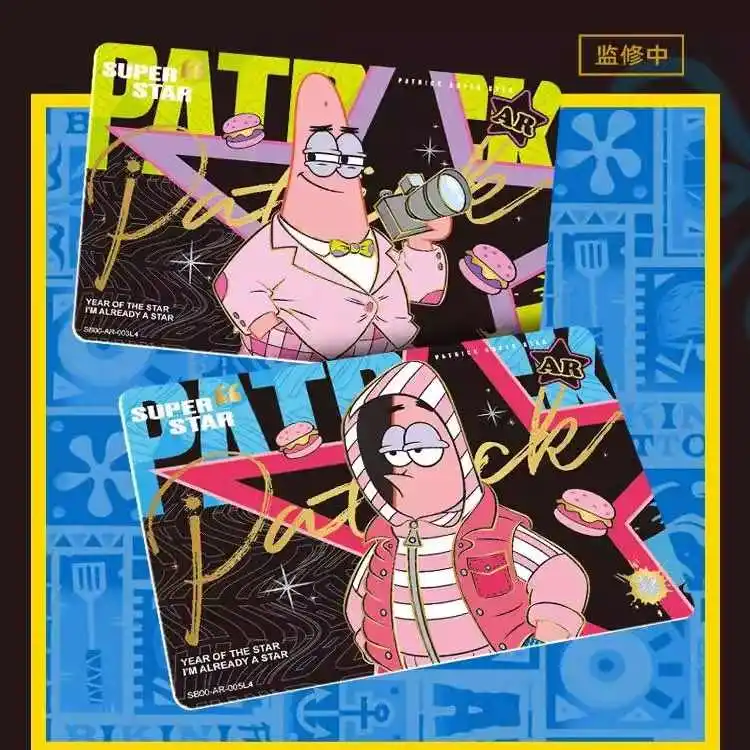 KAYOU-tarjeta cuadrada de Bob Esponja auténtica, paquete especial de tiempo divertido, parte inferior de Bikini, paquete especial, tarjetas de colección de Anime, juguete para regalo