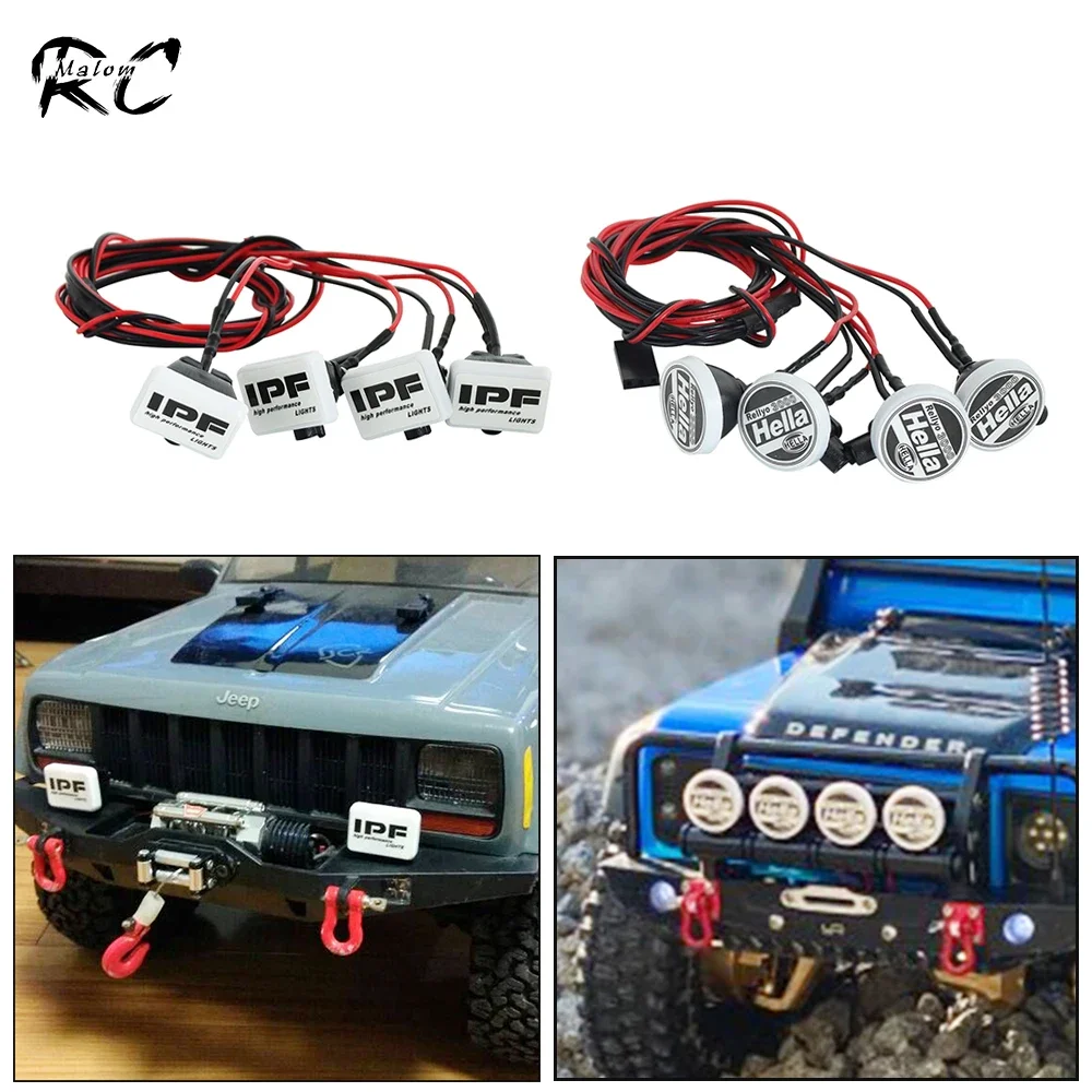 1 Set RC Car LED Lamp Roof Light Bright Search Light for 1/10 RC Crawler  TRX-4 TRX6 Axial SCX10 90046 D90 D110 CC01 MST