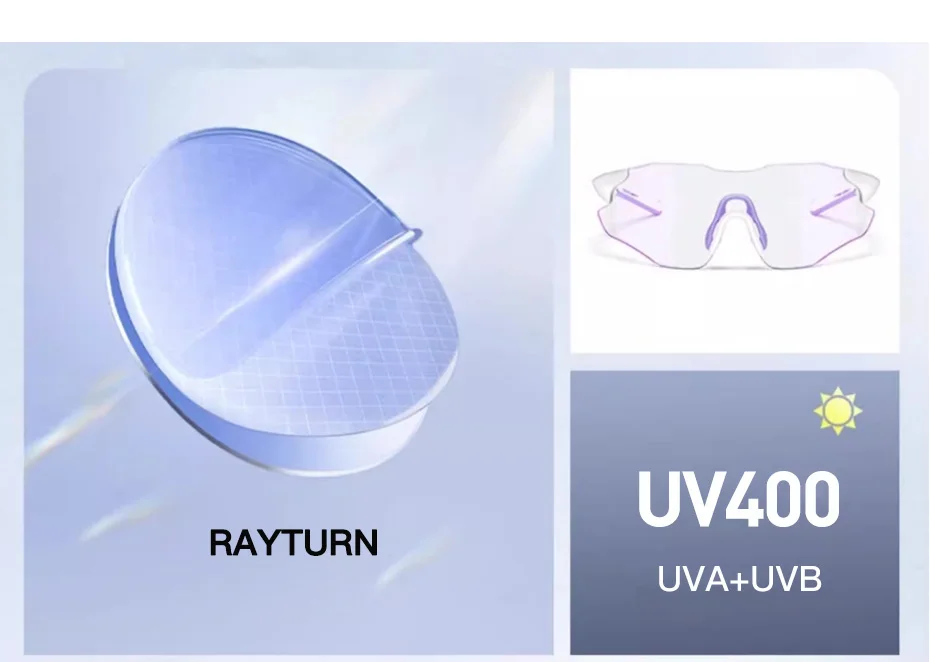 Caponi Verfärbungs-Sportsonnenbrille für Männer und Frauen, Fahrrad-, Fahr- und Angelbrille, 100% UV-Schutz, TR90-Rahmen – Detail 7