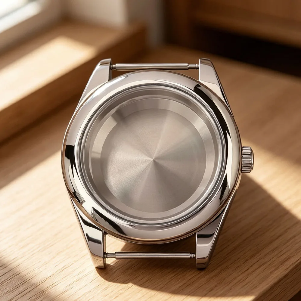 Silver 36MM/39MM Watch Case Sapphire Glass For NH35 NH36/38 Miyota8215 Movt 28.5mm Dial 316L Steel Polish Water Resistanst 10ATM