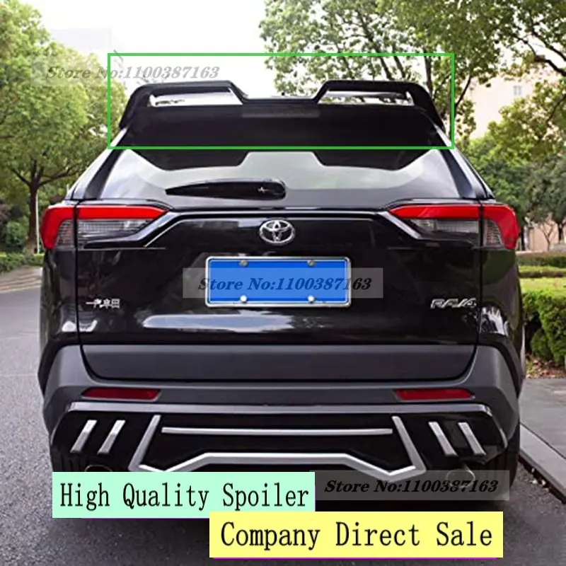 

For Toyota Rav 4 2020-2021 Spoiler High Quality ABS Material Car Rear Wing Lip Spoiler By Primer Color