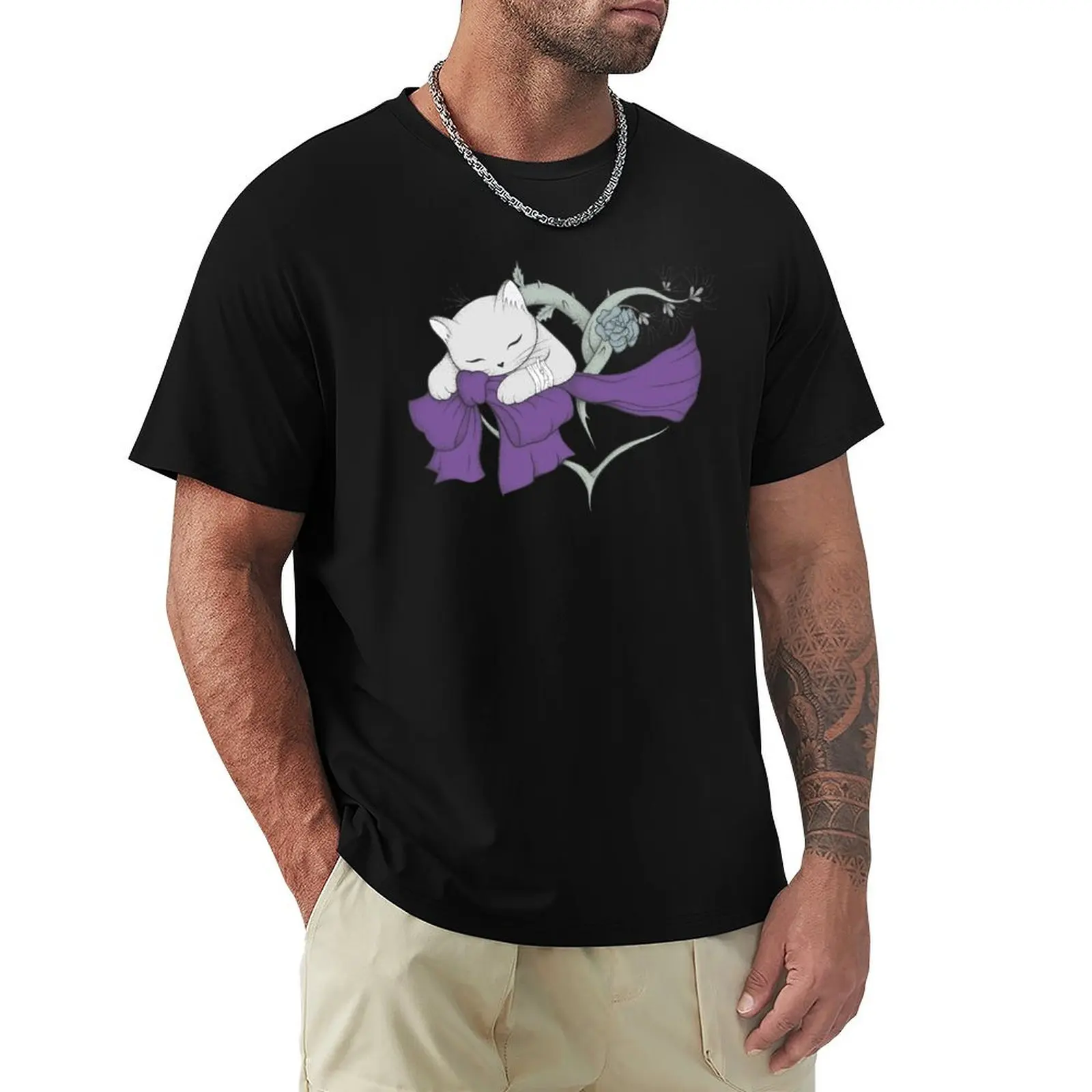

Cat Heart T-Shirt shirts graphic tee anime mens cotton t shirts