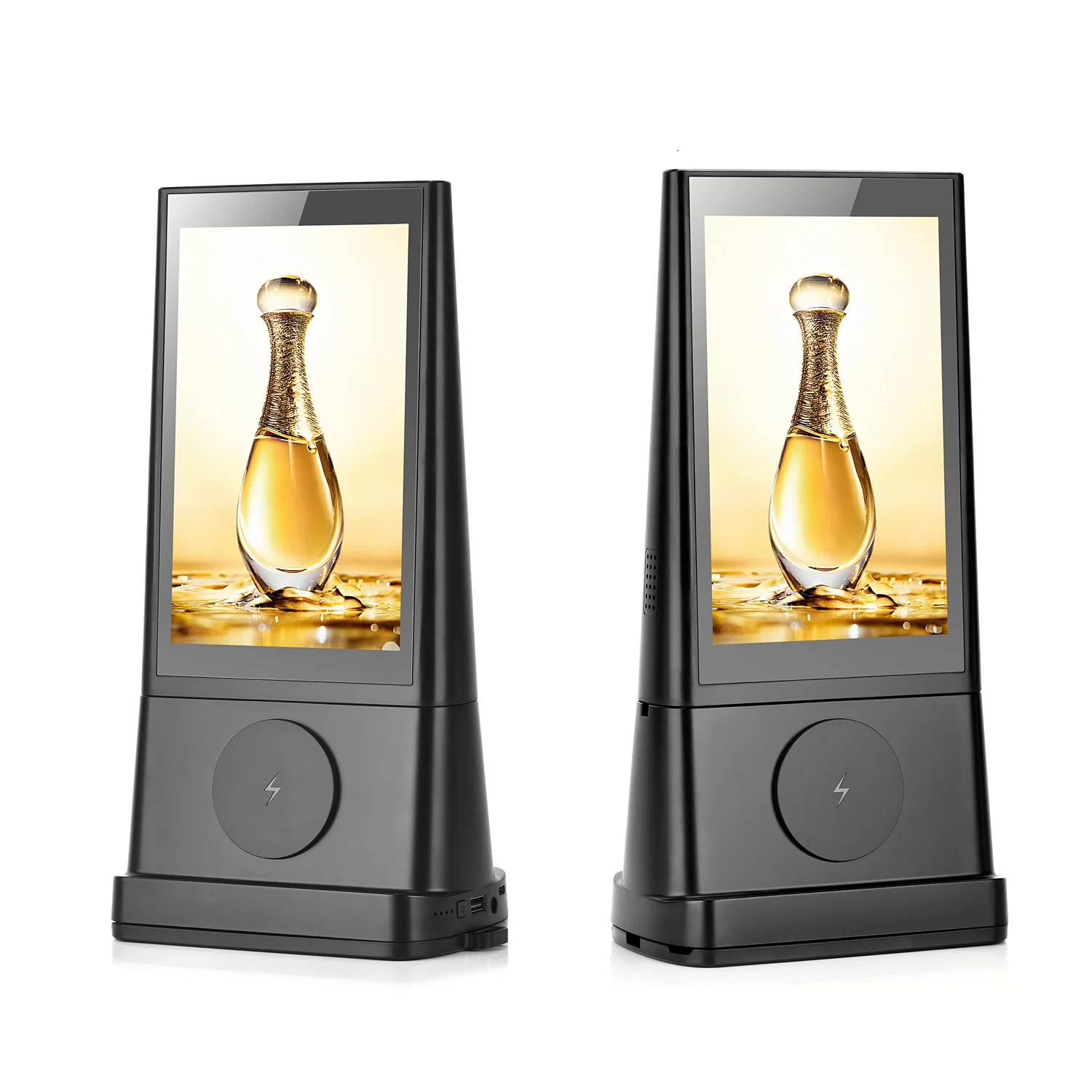 Knock-down Design 8 Inch  Table Menu Display Small Digital Signage Screen with WIFi and Wireless Charger