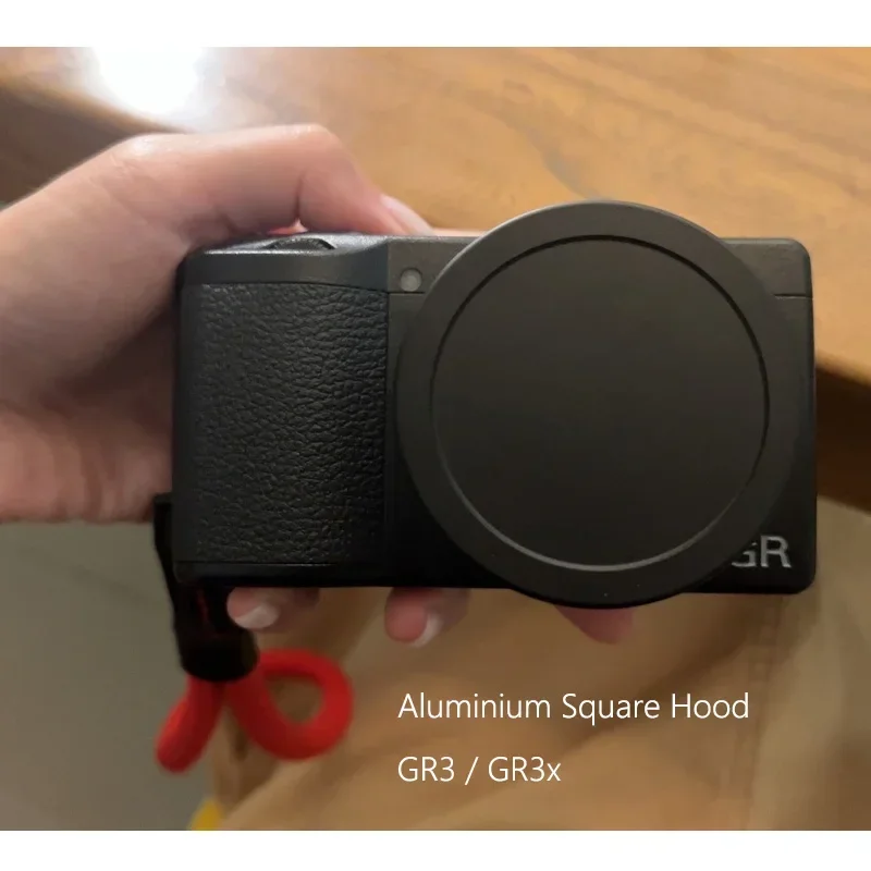 Aluminium Square Lens Hood for Ricoh GR III GR IIIX GR3 GR3x  Do not affect the install of Filters Without Dark Corner