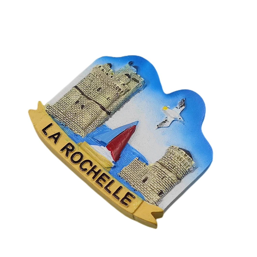 La Rochelle France 3D Fridge Magnet Souvenir Gift,Resin Handmade Refrigerator Magnet Home & Kitchen Decoration Collection