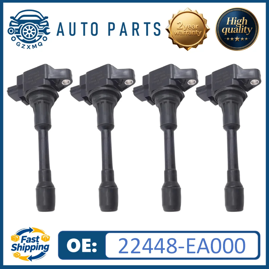 22448-EA000 Bobina de encendido de alta calidad, 1/4 piezas, para Nissan Frontier 2.5 Tiida C11 Serena C25 2005-2015 #   22448EA000 AIC-2408A