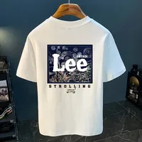 2025 Summer Fashion Trend New Cotton Printed American Fashion Brand Loose Men's and Women's Round Neck Short Sleeve T-shirt