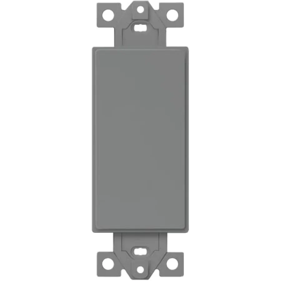 

Blank Adapter Insert for Decorator Wall Plates, Unbreakable Polycarbonate Thermoplastic, ETL Listed, 6001-GY, Pack of 1