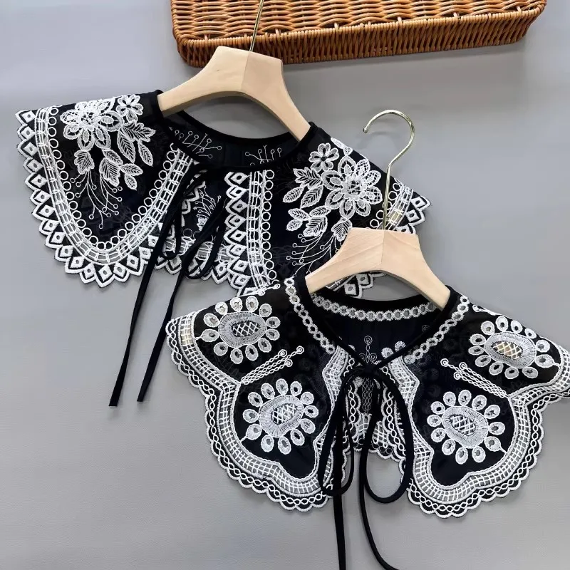 Hollow out multifunctional fake collar lace embroidery collar false collar cloth stickers/DIY clothing accessories