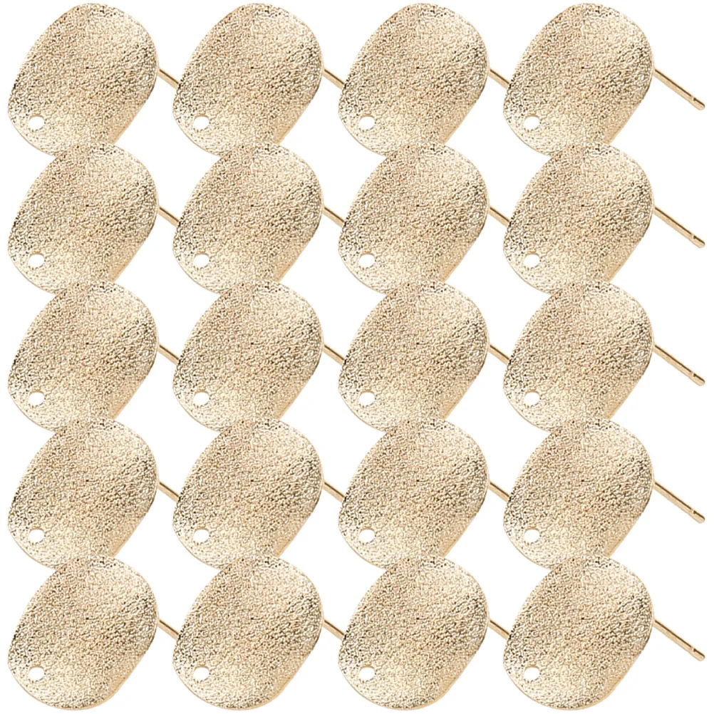 

30pcs Alloy Stud Bases Diy Ear Stud Base Making Materials For Adults Craft Jewelry Replacement Blank Posts Earring Base