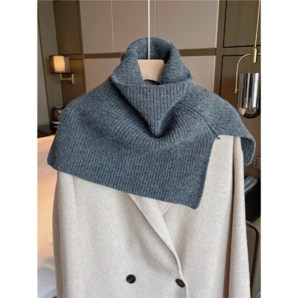 Clothes Accessories Solid Color Pullover Scarf False Collar Detachable Turtleneck Scarf Knitted Turtleneck Neck Warmer Winter