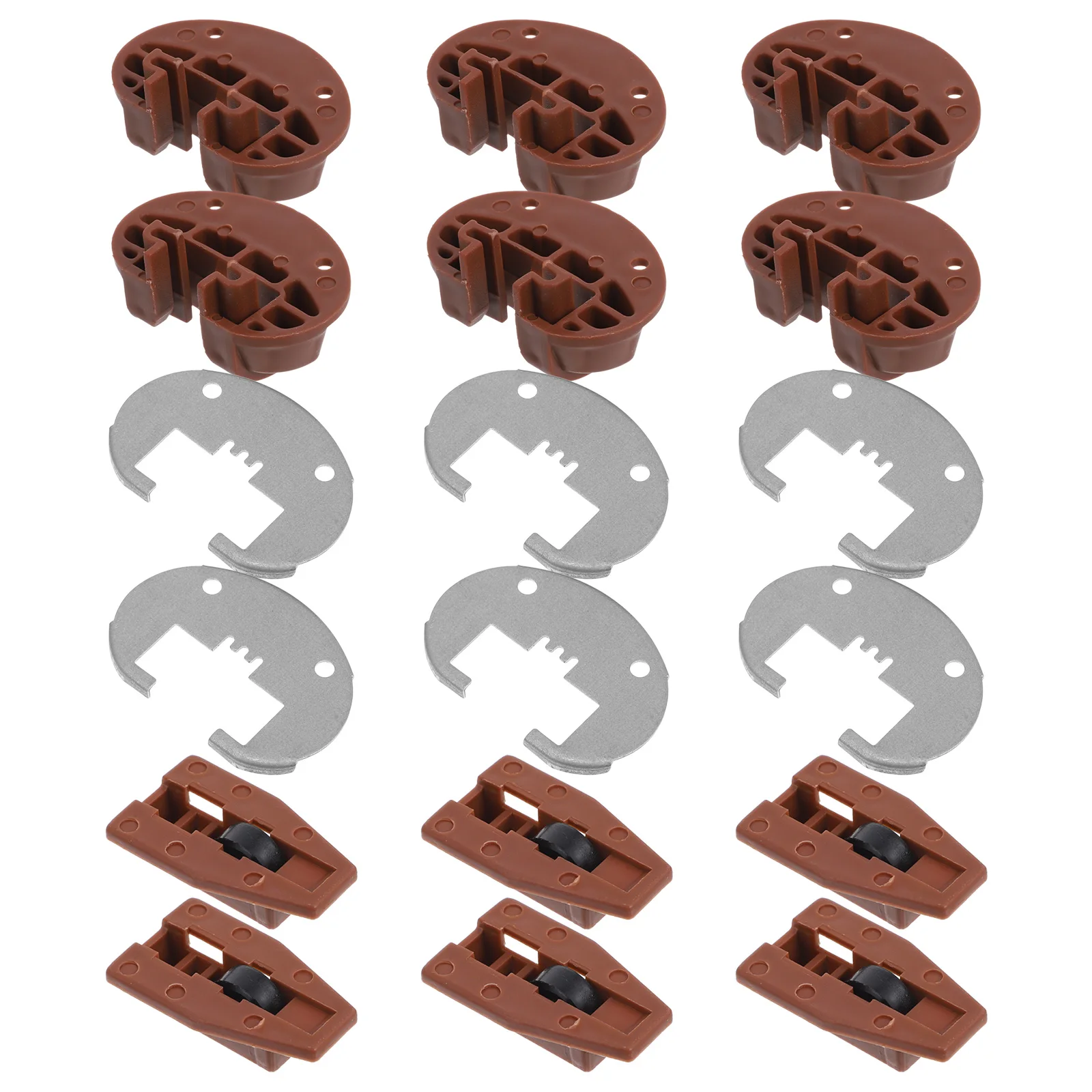 

6 Sets Roller Drawer Slide Repair Kit Furniture Hardware Replacement Rear Center Mount Easy Install Cabinet