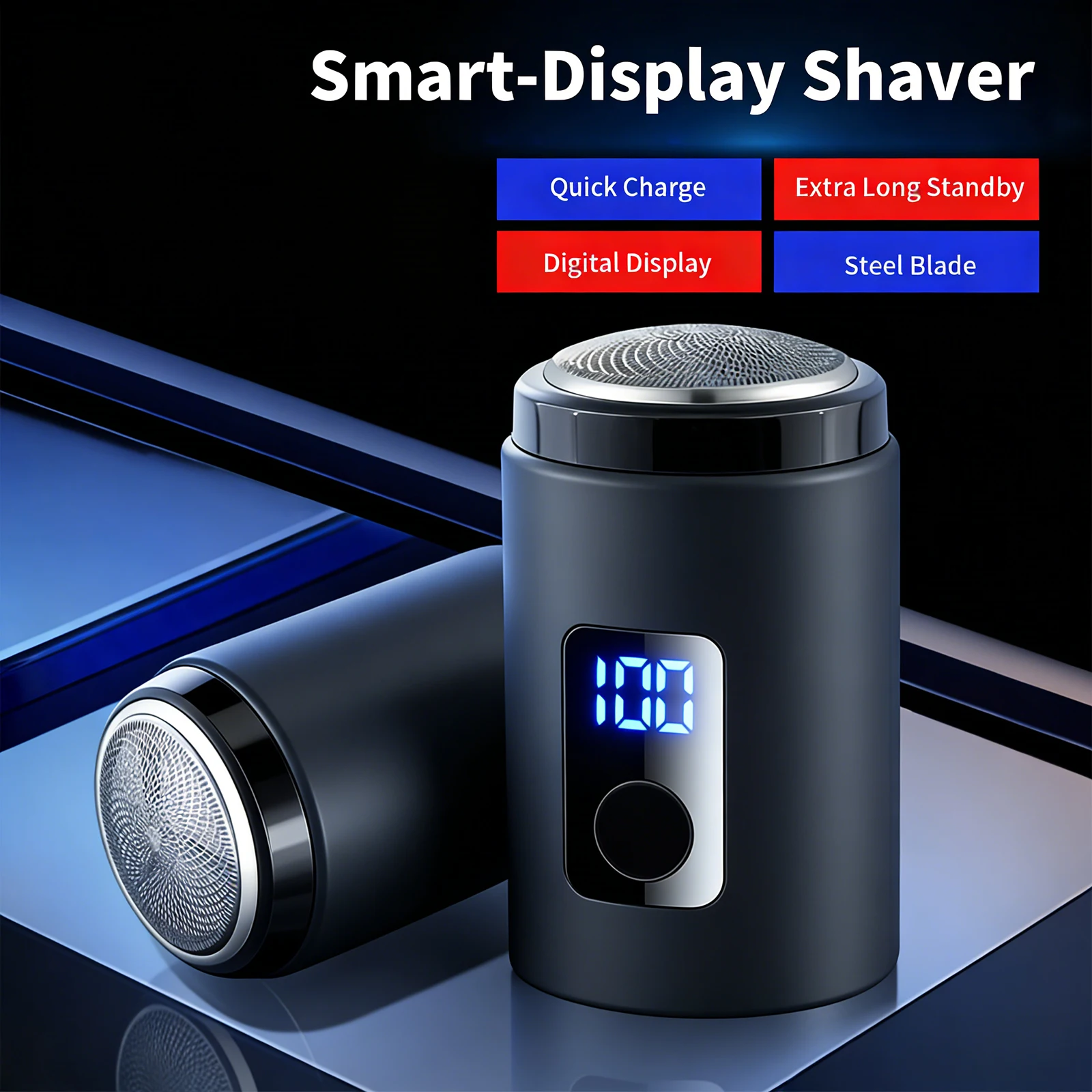 

Мужская электробритва легко разбирается и чистится, а светодиодный дисплей мощности легко носить и легко носить.