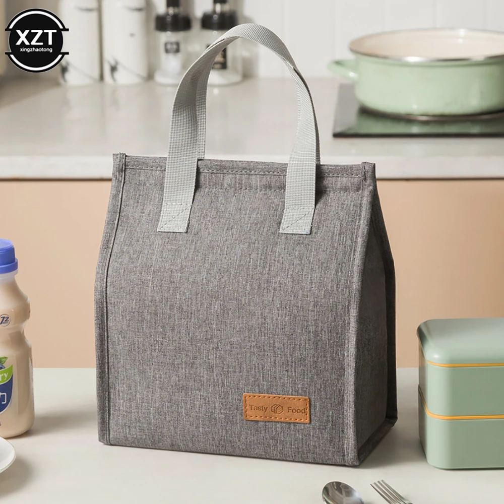 Portable Oxford Lunch Bags Fresh Cooler Pouch For Office Students Convenient Lunch Box Insulation Lunch Box Food Container Bag