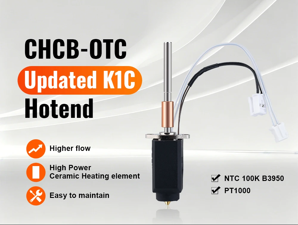 Trianglelab ® CHCB-OTC Aktualisiertes K1C Hotend mit Hohem Durchfluss, Hoher Leistung und Hoher Temperatur für K1C 3D-Drucker zum Drucken von CF ABS PLA PETG – Detail 1