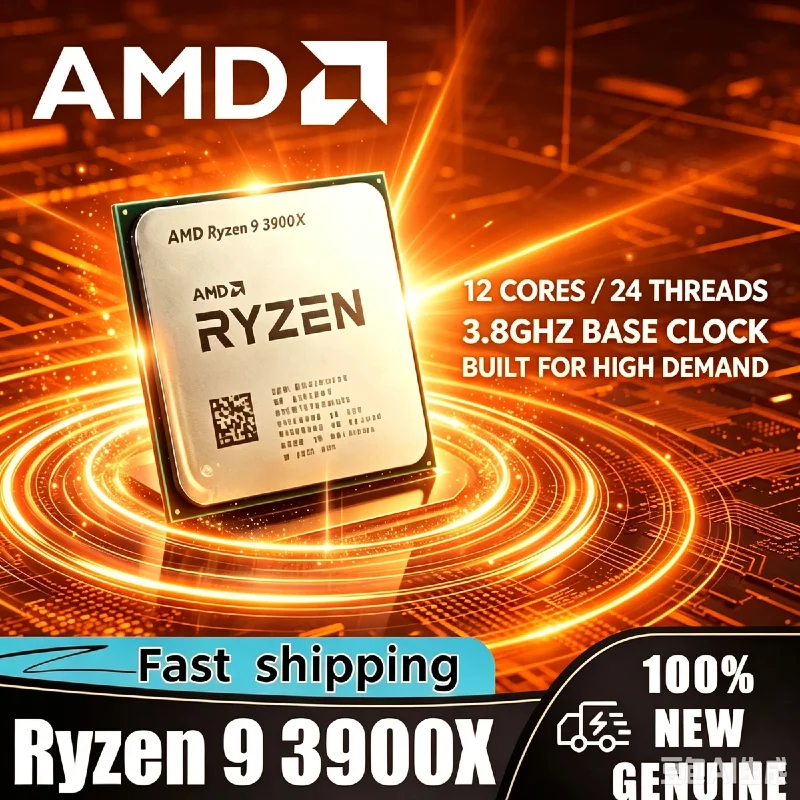 AMD Ryzen 9 3900X 100% Original New AM4 Desktop Gaming CPU 12C24T 3.8GHz Unboxed Processor Without Retail Box Ready Stock