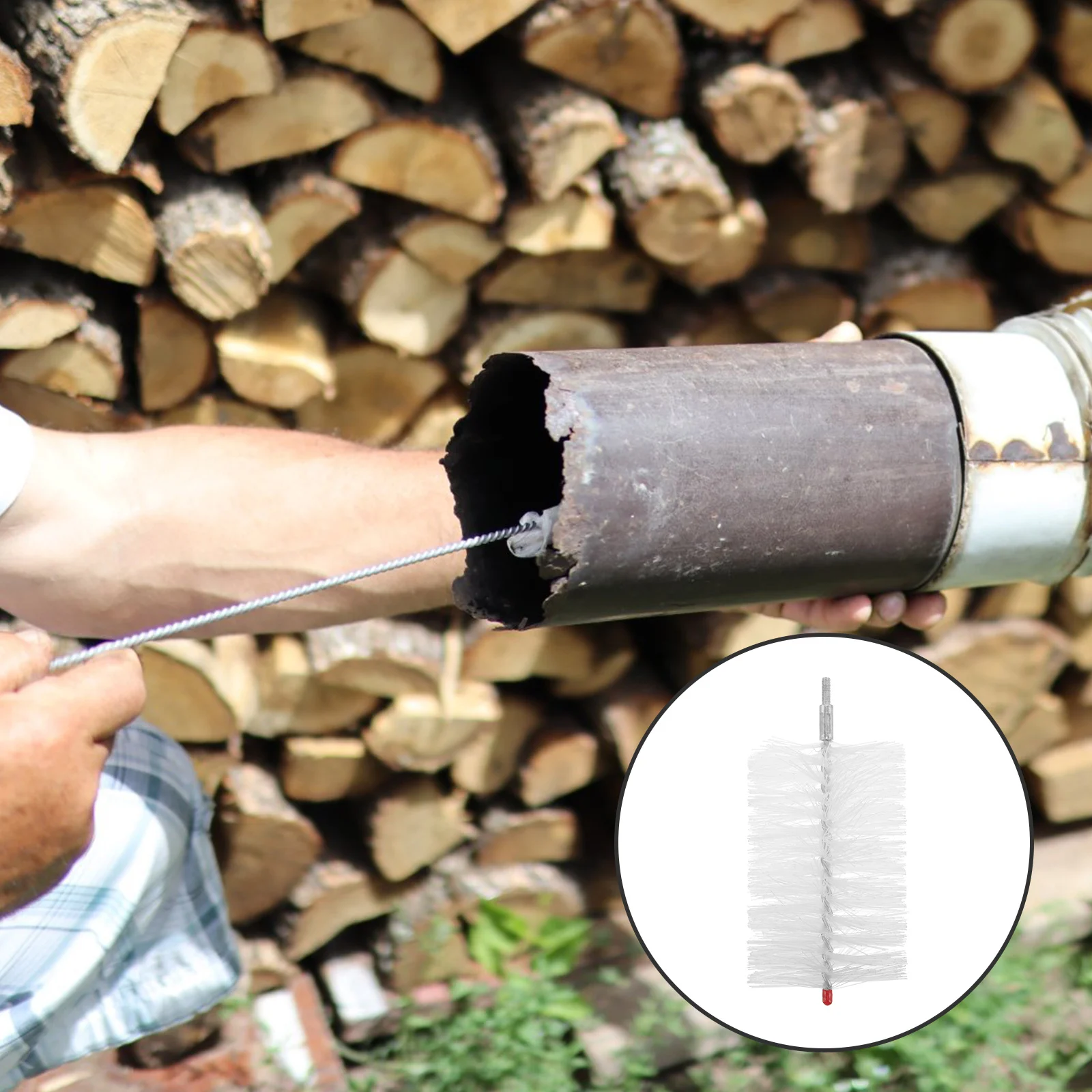 

2Pcs Portable Hose Brush Head Water Pipe Cleaner Brush Head for Washing Machine Drain Hose Cleaning Replacement