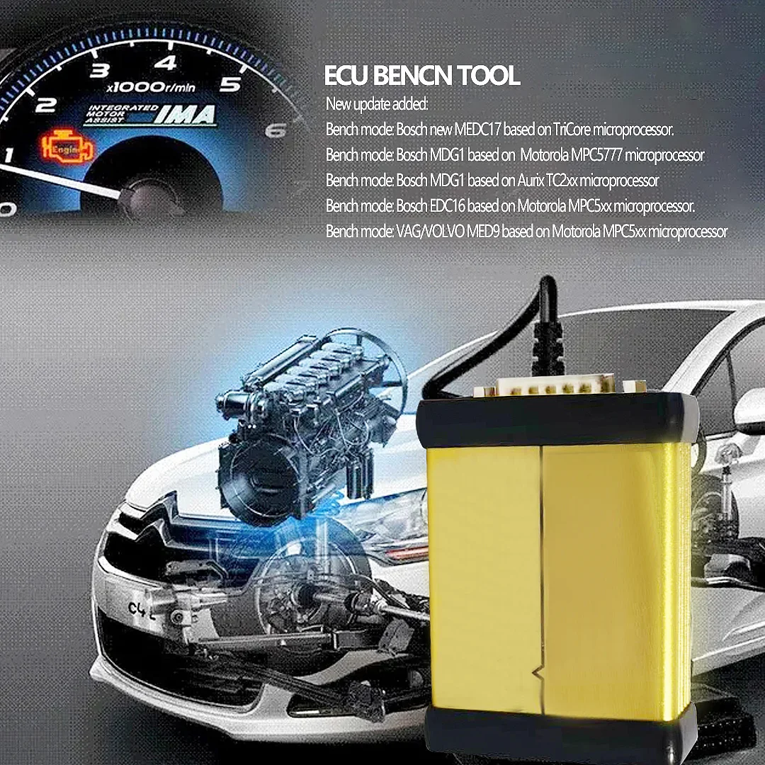 Car ECU Bench Tool Full Support Version License and Update Online Supports MD1 MG1 MED9 ECUs ECUHelp VR Read&Write