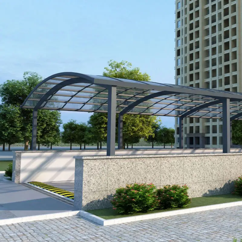 Commercial Underground Garage Exit Rainproof Carport Arched Anti Water Accumulation Car Shelter High Quality Car Parking