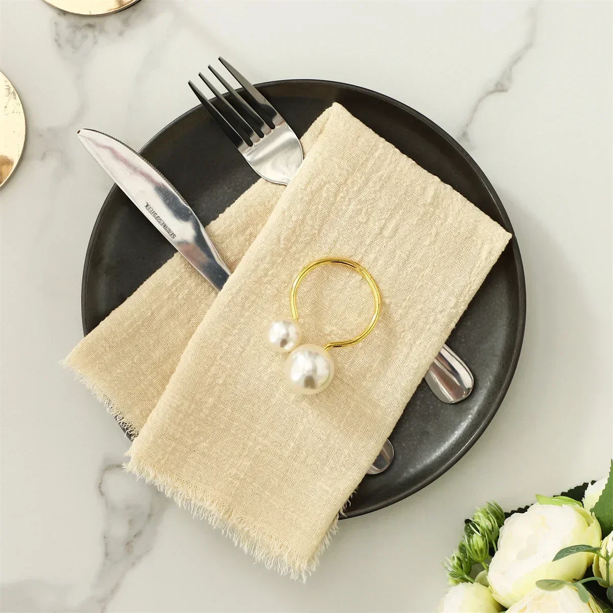 Napkins Linen Napkins Pink Cloth Dinner Napkins 30x30cm Cotton Linen Napkins for Parties Weddings and Dinners Table Decoration