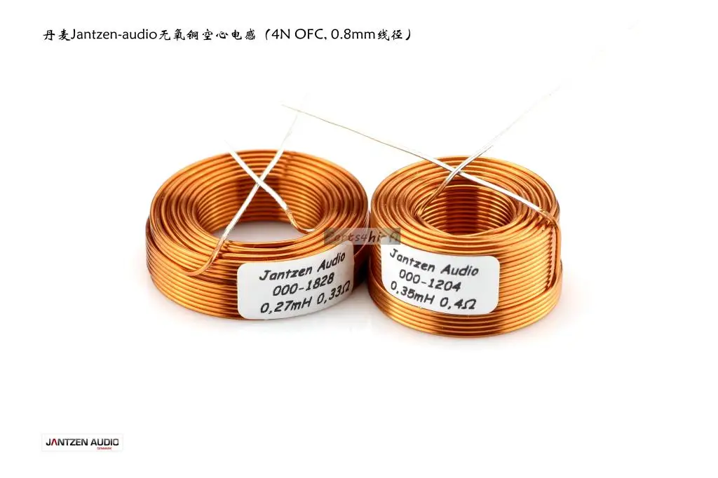 1pcs original Denmark Jantzen 4N oxygen free copper hollow frequency division inductance coil 0.8mm series free shipping