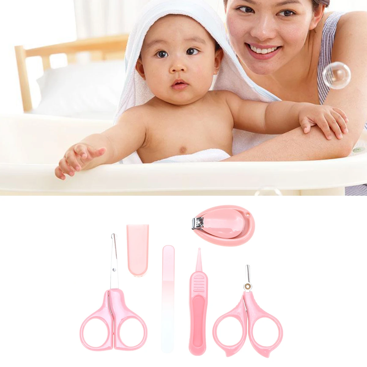 

5 шт./1 детские ножницы для ногтей, необходимые инструменты для ухода за новорожденными, набор для ухода за младенцами, кусачки