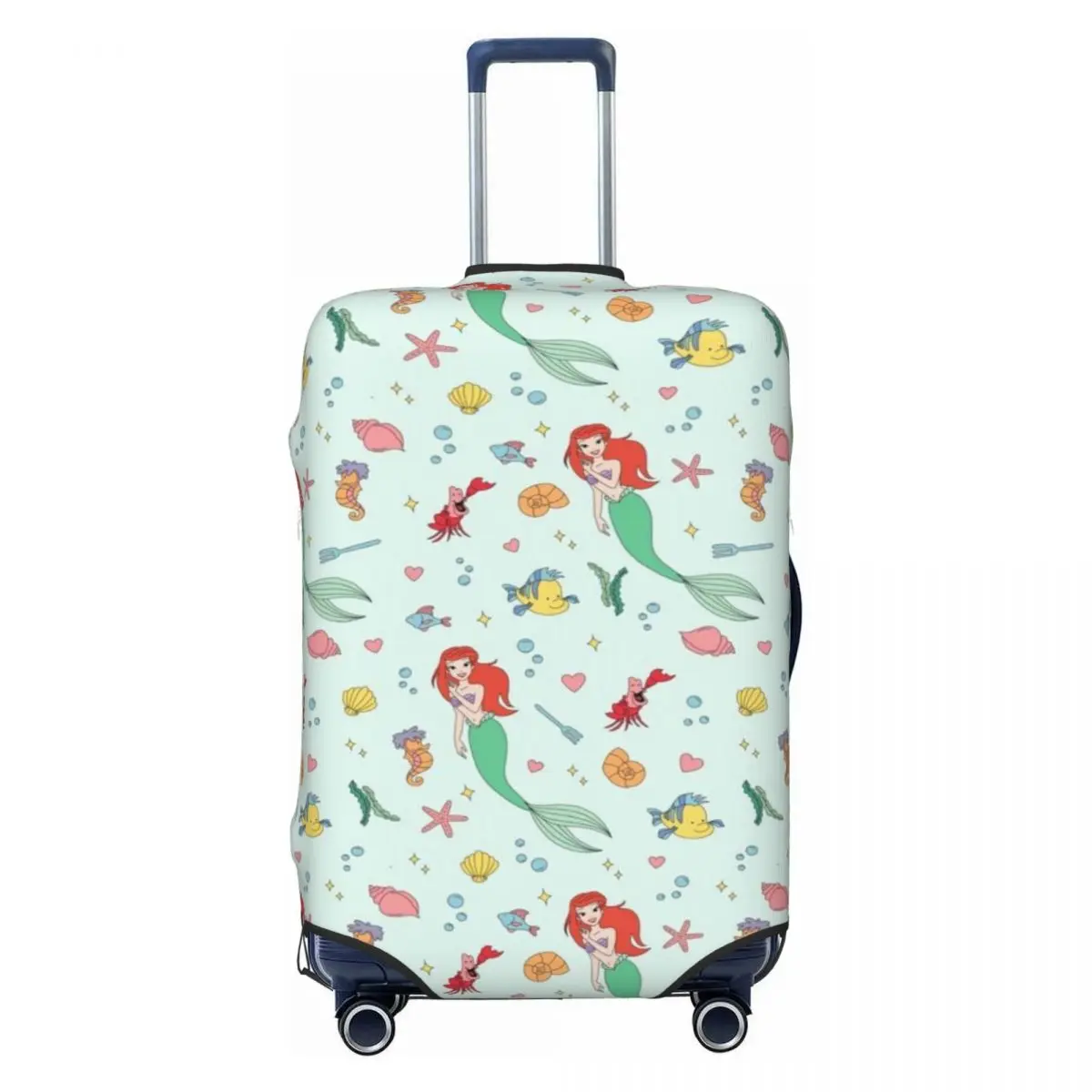

Чехол для багажа с изображением маленькой аниме-русалочки, забавный защитный чехол для чемодана, подходит для чемоданов 18-32 дюймов