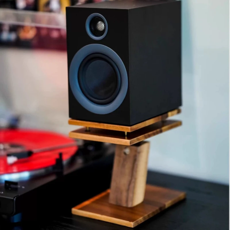 Solid Wood Desktop Speaker Stand Height Adjustable Monitor HIFI Rack Anti-vibration Audio Bracket Sound Music Equipment Support