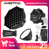 Ambitful Mini Quickly Release Softbox PS45 PS30/50SE PF30/40SE Bowens Mount Octagon Softbox+Honeycomb Grid Outdoor ontop Softbox