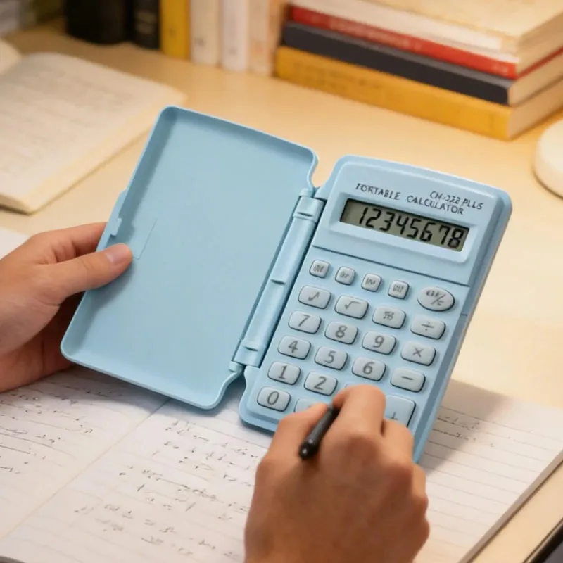 Mini Scientific Calculator LCD Screen Lightweight Portable Notepad Primary CPA Accounting Student School Stationery Calculator