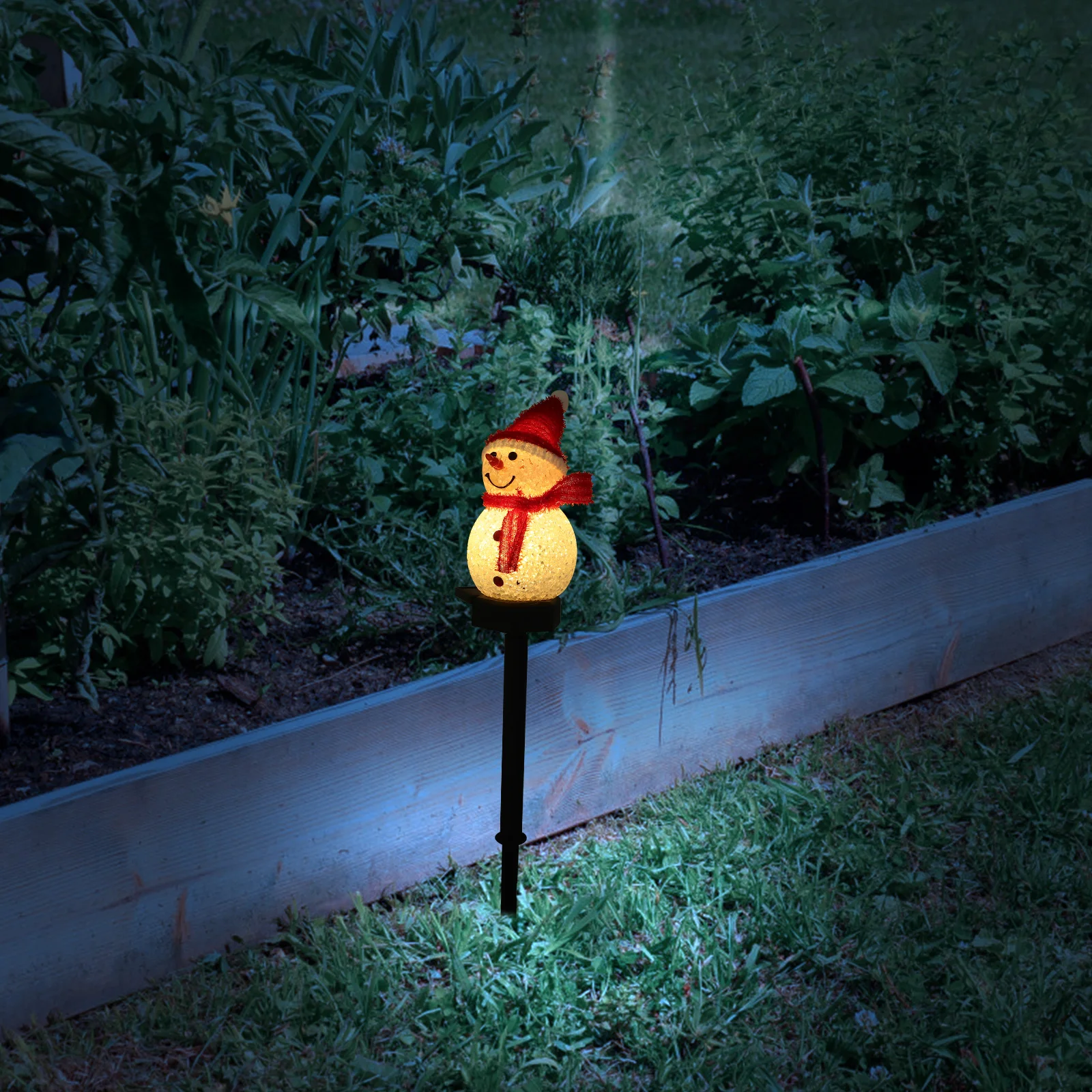 

Solar Garden Stake Light LED Snowman Lamp for Outdoor Decoration Yard Pathway Christmas Waterproof Landscape Lighting