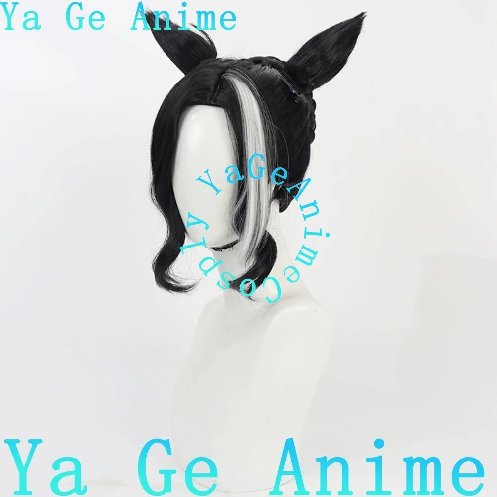 متجر Ya Ge Anime Uma Musume: شعر مستعار جميل ديربي ميجيرو رامونو وميجيرو تاكاهيرو مع آذان وذيل متطابقة