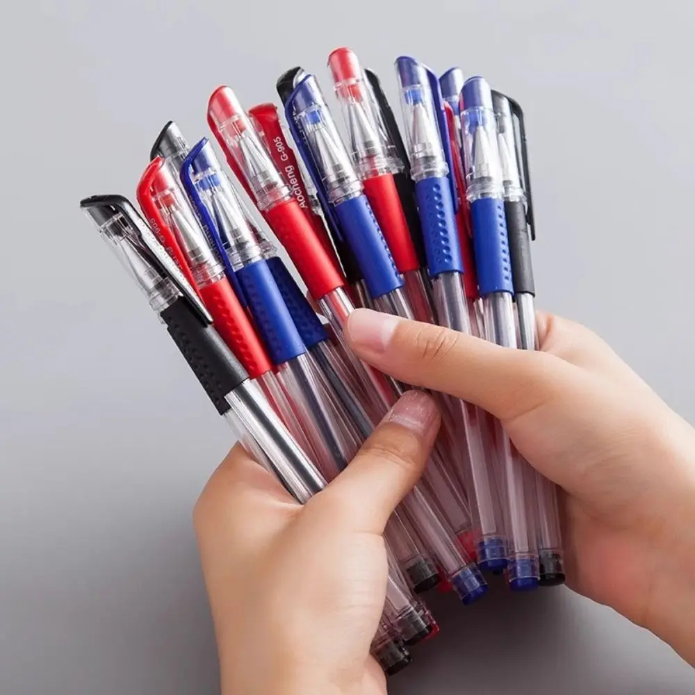 10pcs High Quality 0.5mm Gel Pen Quick-dry Black/Blue/Red Ink Neutral Pen Smooth Writing Ballpoint Pen School Office