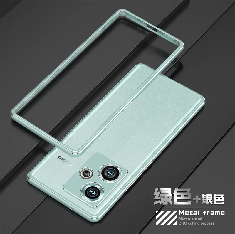 ZTE Nubia Z50 NX711J Bumper Ultra Thin Aluminum Metal Bumper Cover Case for ZTE Nubia Z50 NubiaZ50 with Camera Lens Protector