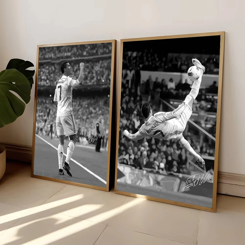 World Famous Football Player Soccer Star R-Ronaldos Sport Poster Canvas Painting Nordic Wall Art Pictures Home Boy Room Decor