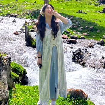 슬림핏 프린트 레이스업 A리스트 스커트 여성용, 섹시한 원피스, 바캉스 스타일, 분위기 있는 가을 신상, ZX24179PFO 