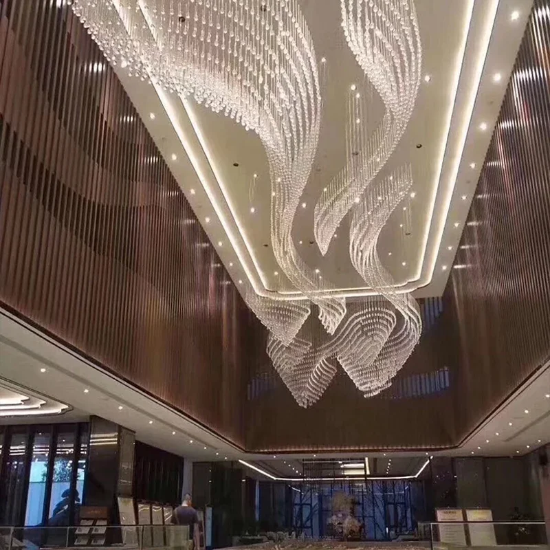Nordic Style Luxury Hotel Villa Showroom Wedding Custom Project Remote Controlled Big  Light