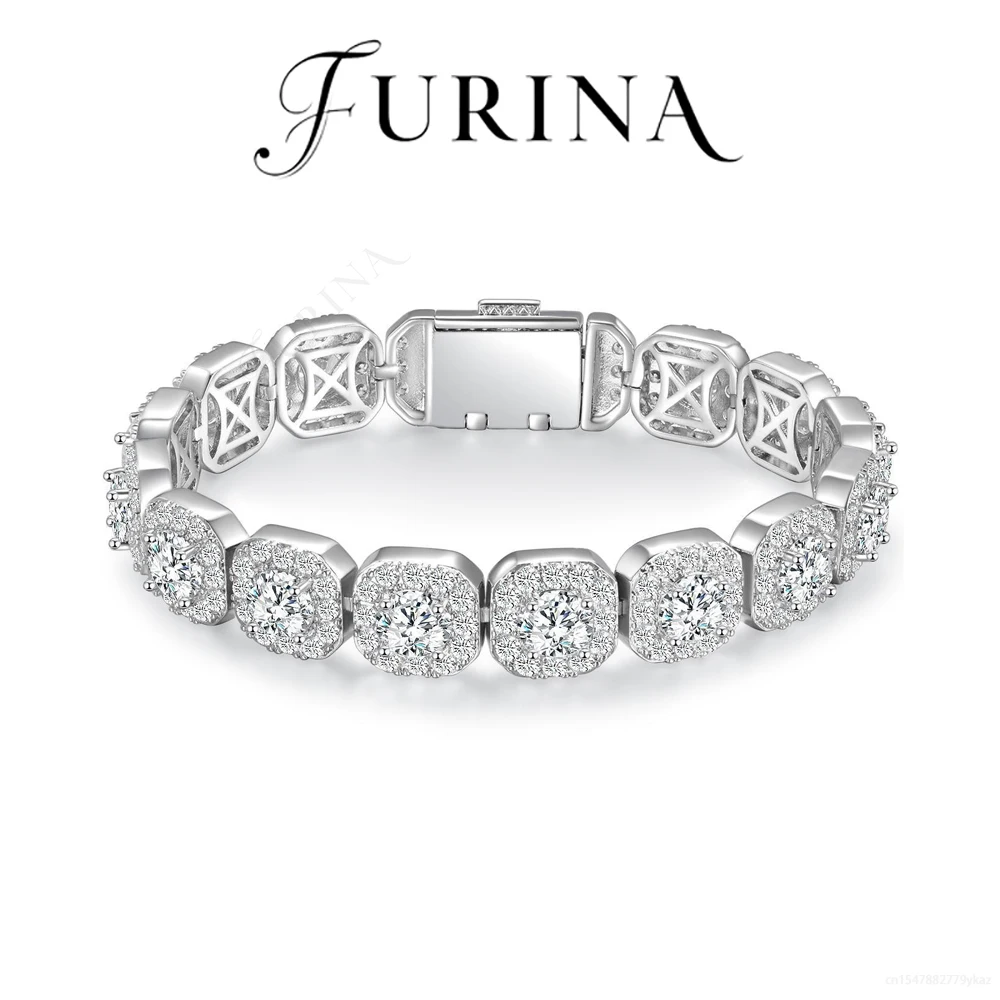 

Браслет Furina с покрытием 18 карат, роскошные высококачественные ювелирные изделия с инкрустацией цирконом 5А, 2025 год, подруга, мать, Рождество, День святого Валентина, идеальный подарок