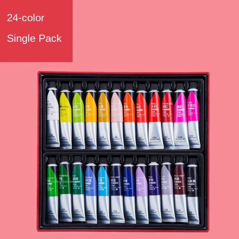 12/24 Colors/Set Acrylic Paint Color Set Acrylic Paints Pigment for Artists Ceramic Stone Wall Craft Paints Color Pigments