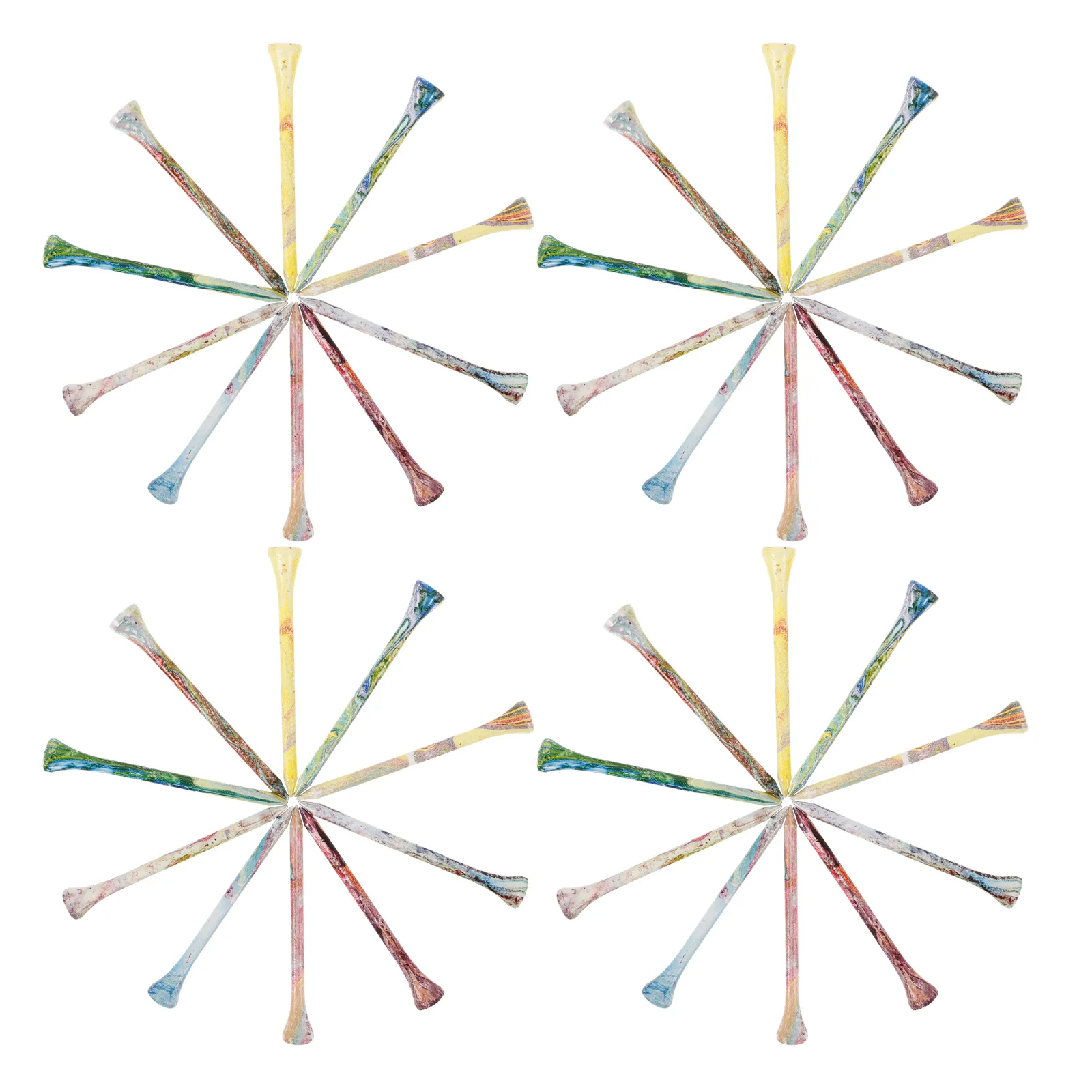 

50Pcs Golf Tees Wooden Professional Tall Sturdy for Smooth Shots Bright Color Easy to Find Replacement Golf Ball Stands