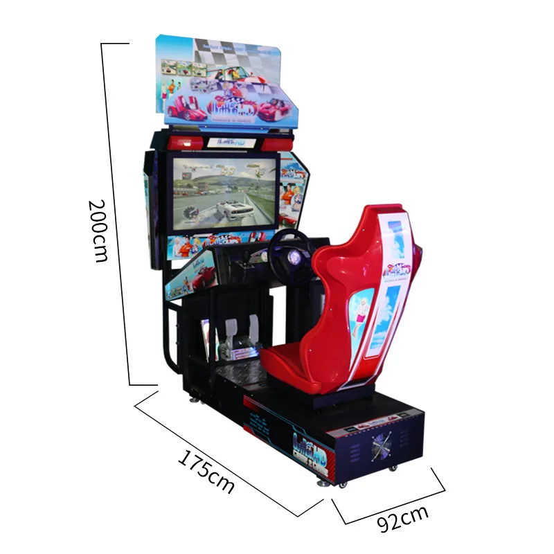 Outurn Arcade Racing Car Game Machine Coin Operated Metal Plastic English Simulator Game Center