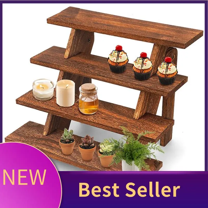 

ABLU-Cupcake Stand Wood Cupcake Stands Tool Free, Rustic Risers For Display Perfect Craft Shelves Table Display Stand