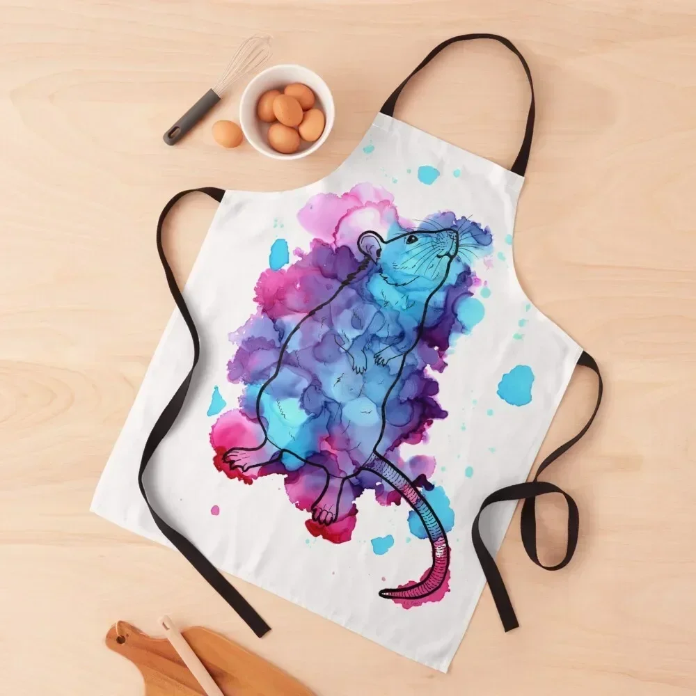 

Inky Rat Apron Professional Barber professional kitchen Womens Dresses professional hairdressing Apron